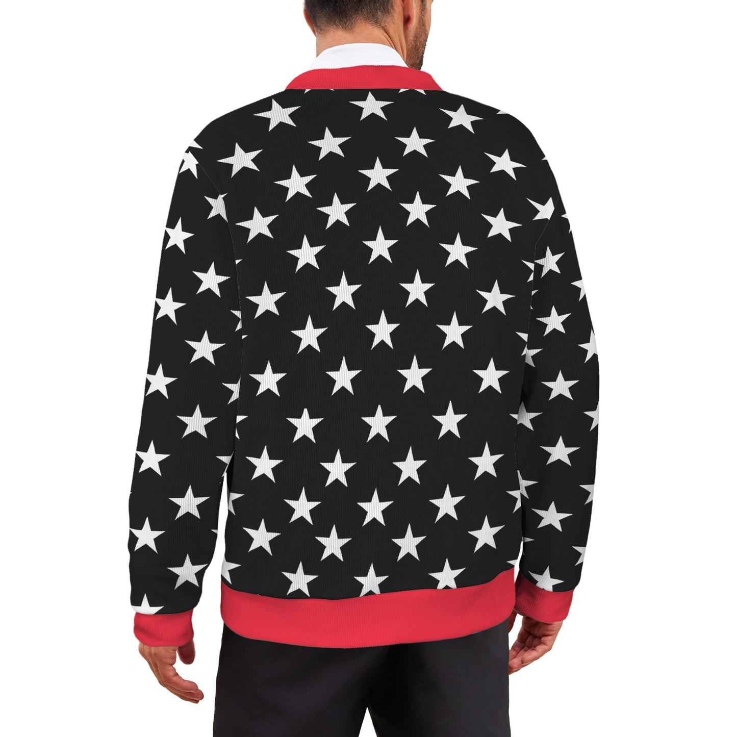 Thin Red Line Flag Inspired Men's Cardigan