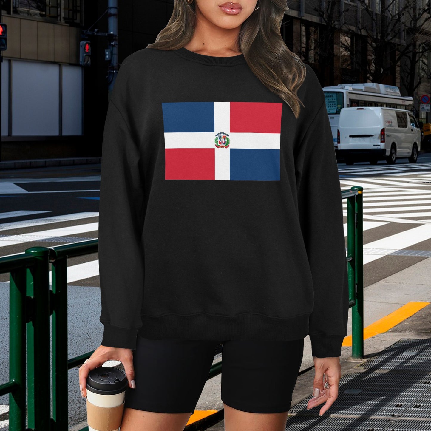 Dominican Republic Flag Unisex Fleece Sweatshirt (Made in the USA)