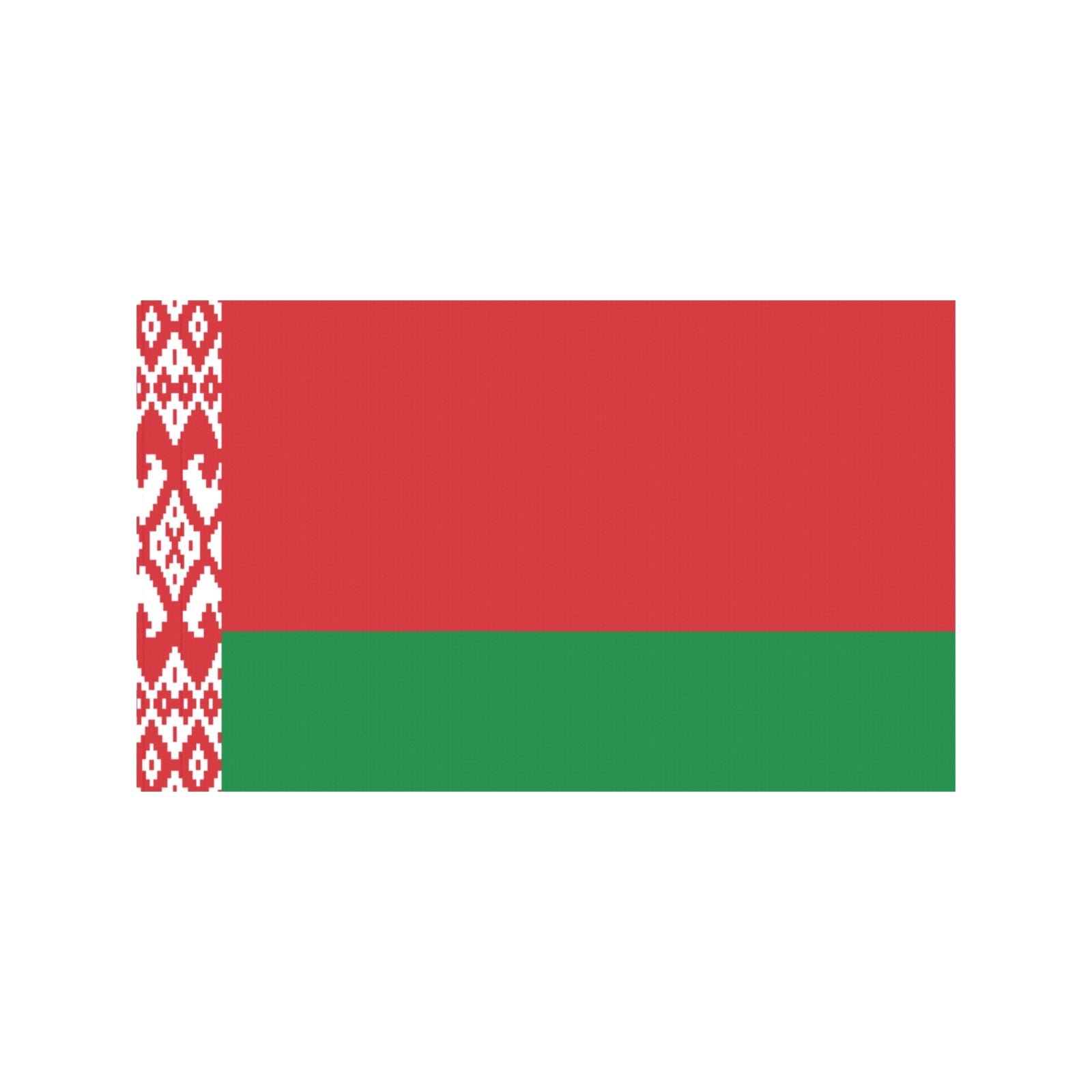 Belarusian flag by Luv My Flag, red and green stripes.