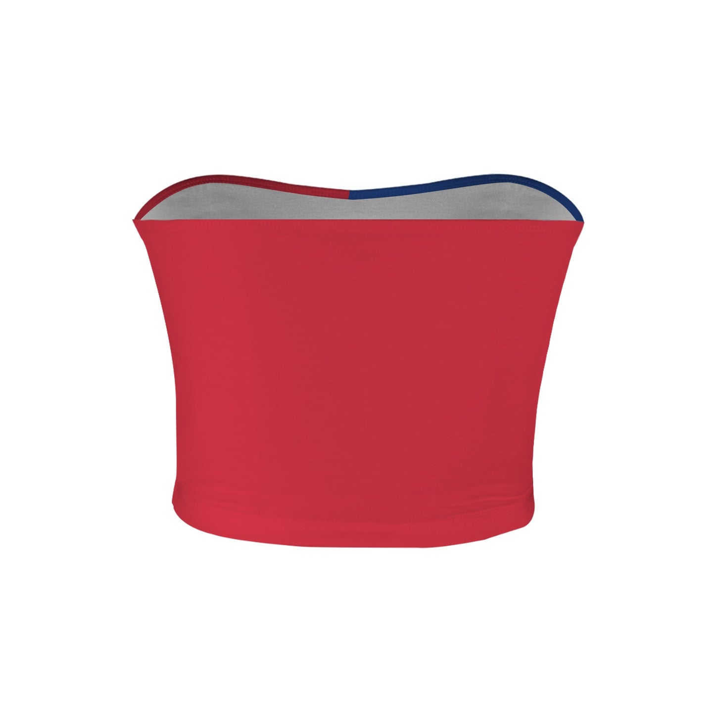 [Brand] red neck gaiter with blue inner lining, versatile.