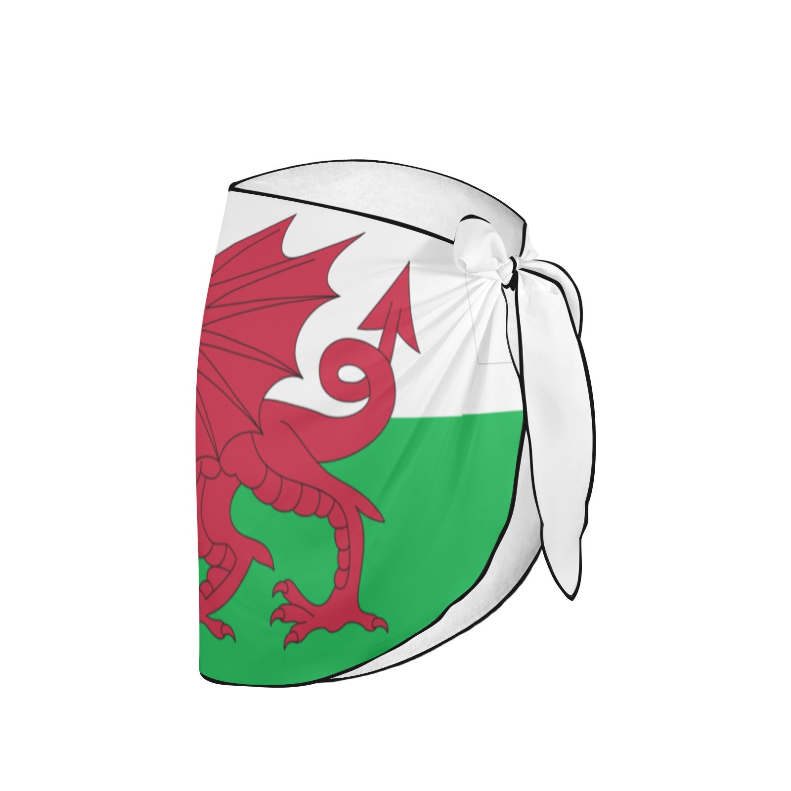 [Brand] bandana featuring the Welsh flag's red dragon.