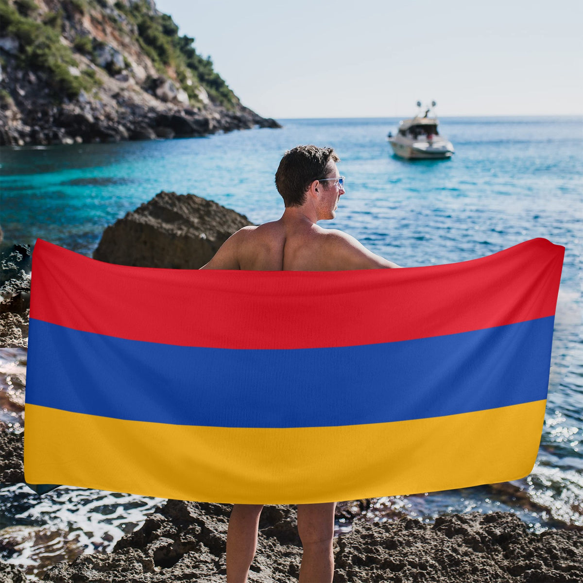 Armenia Flag Inspired Beach Towel 31"x71"(NEW) | Ships from USA