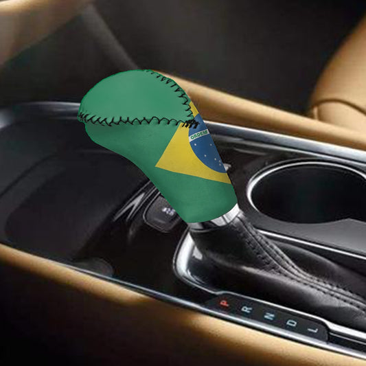 Brazil Flag Inspired Gear Lever Cover+Hand Brake Cover
