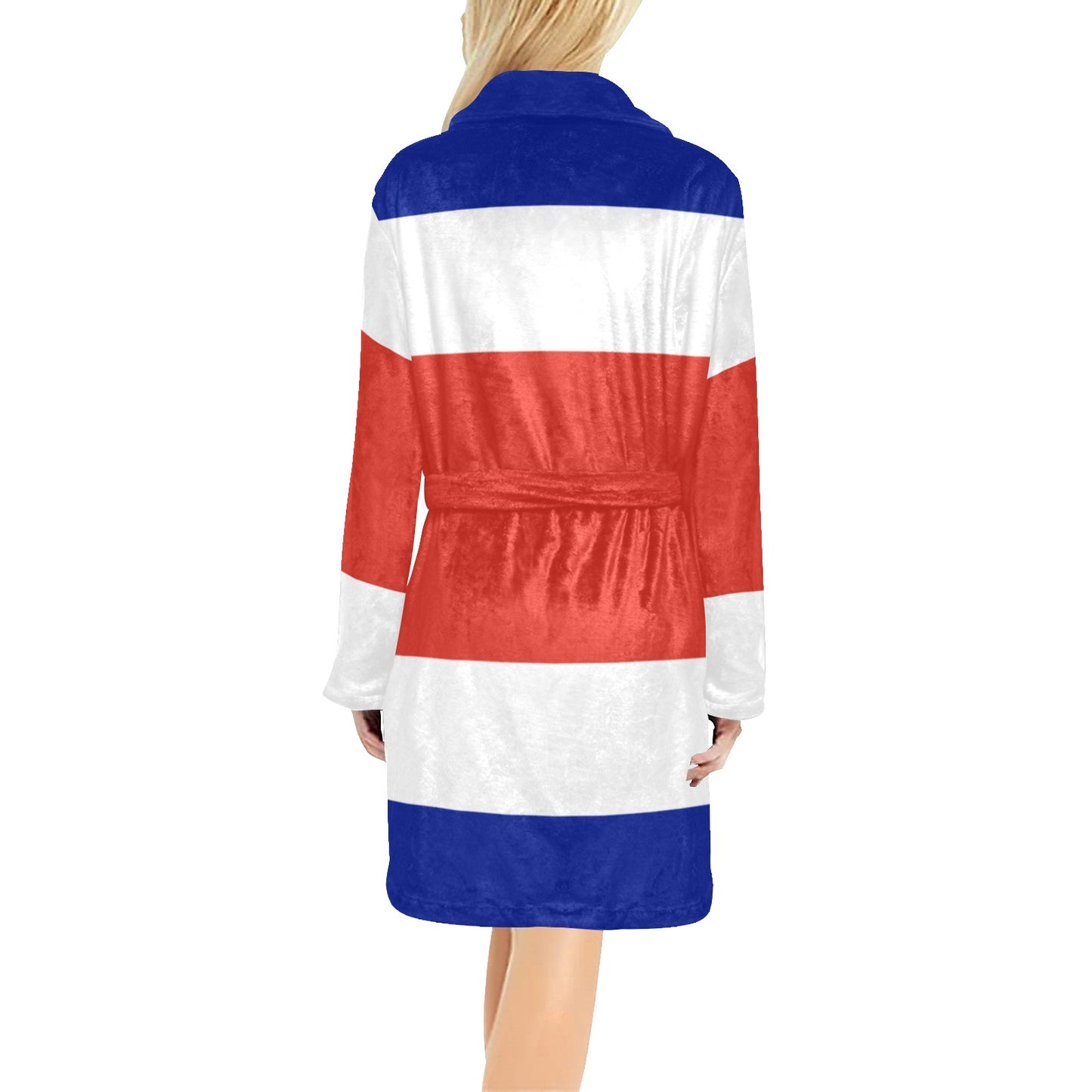 Costa Rica Flag Inspired Women's Fleece Robe
