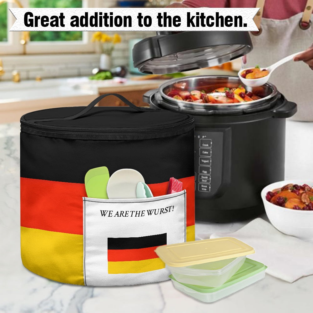 Germany Flag Inspired "WE ARE THE WURST" Electric Pressure Cooker Insulation Bag