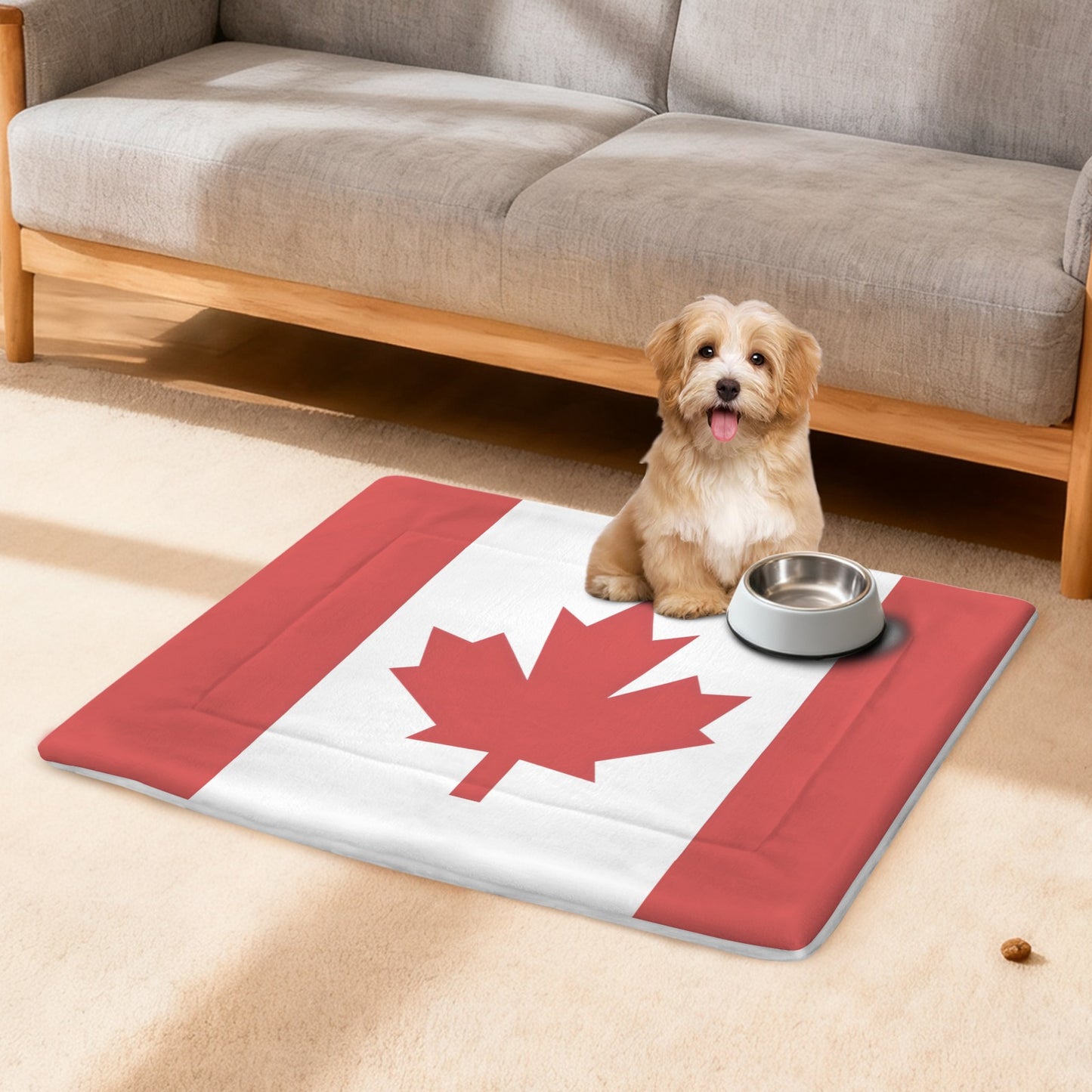 Canada Flag Inspired Pet Mat 25x18inch (Made in the USA)