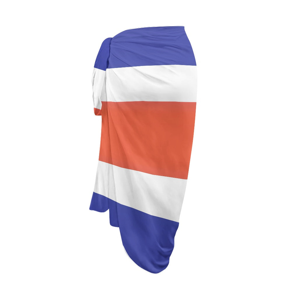 Costa Rica Flag Inspired Bikini Cover-Up
