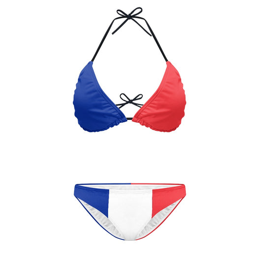 France Flag Inspired Women's Bikini
