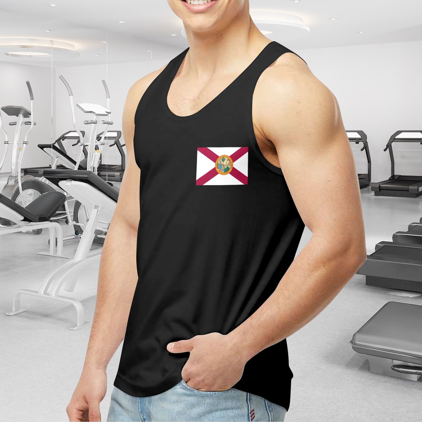 Florida Flag Men's Tank Top (Front Printing) | Ships from USA