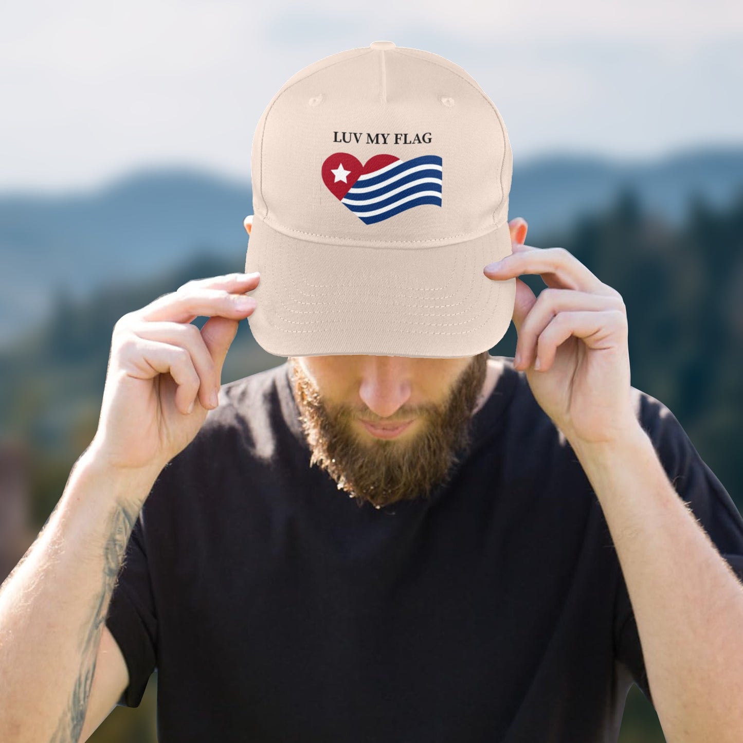 LUV MY FLAG LOGO Baseball Cap (Made in USA)
