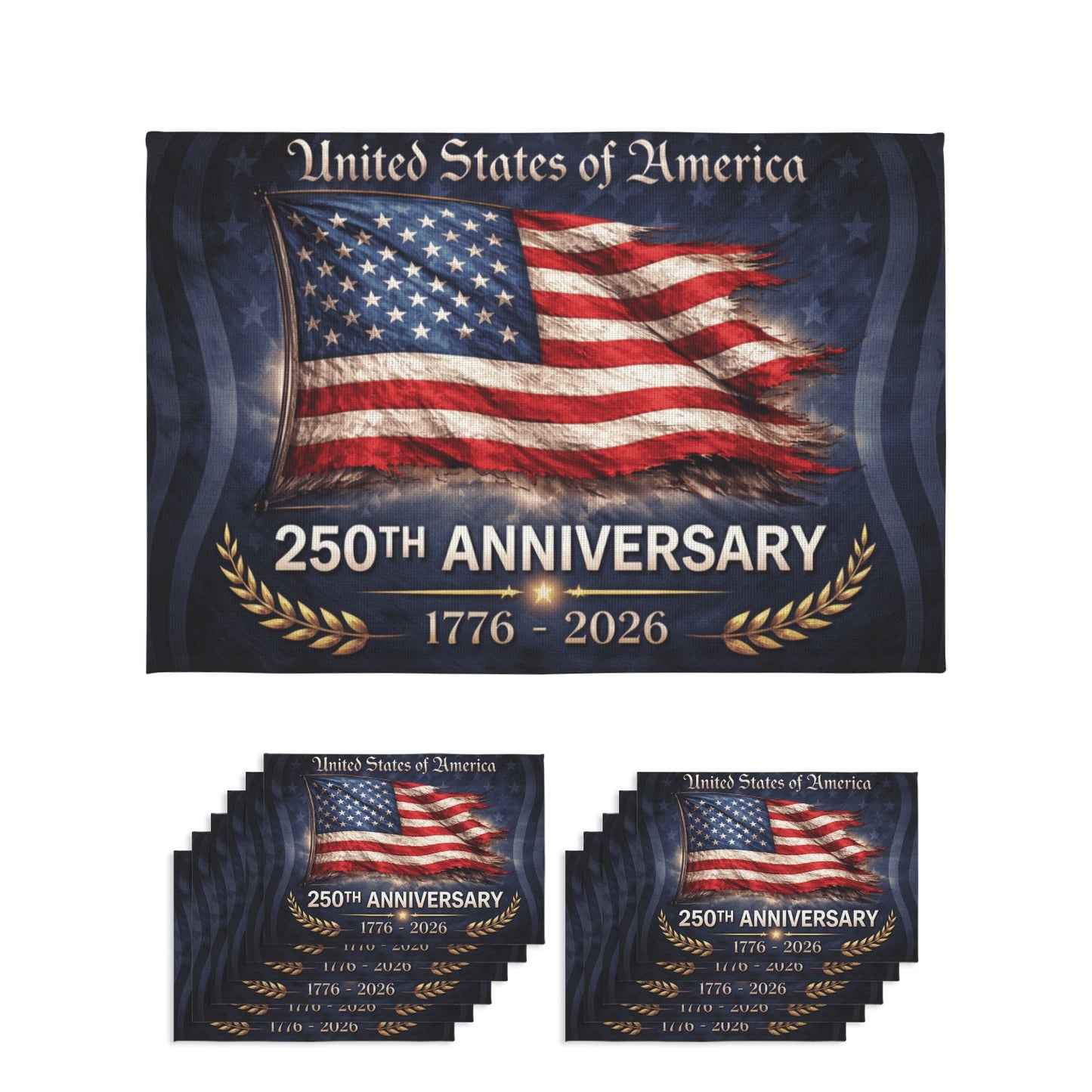 America 250 Years Anniversary Placemat Packs