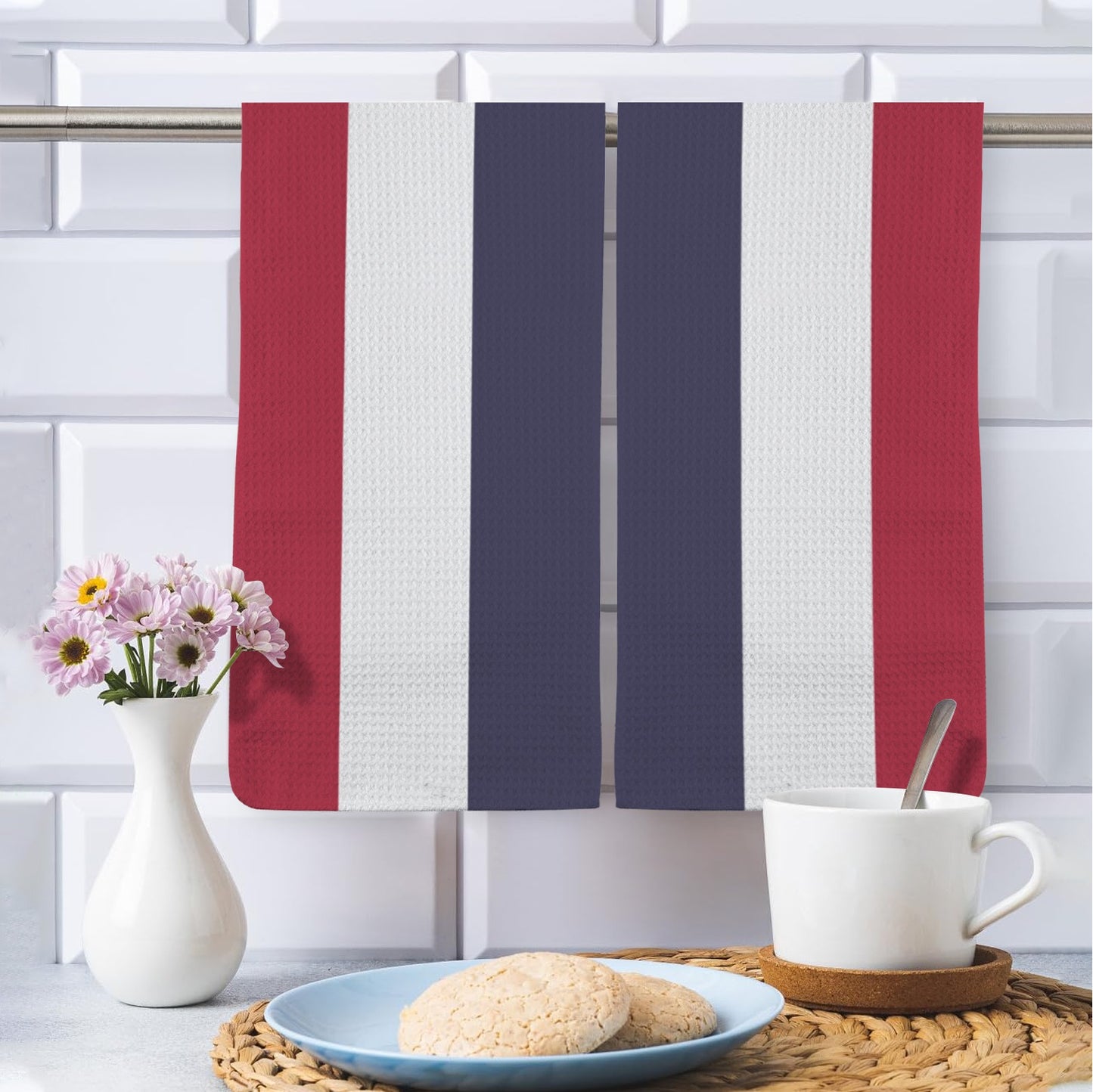 Thailand Flag Inspired Kitchen Towel 40X60cm (Pack of 2) (Made in the USA)