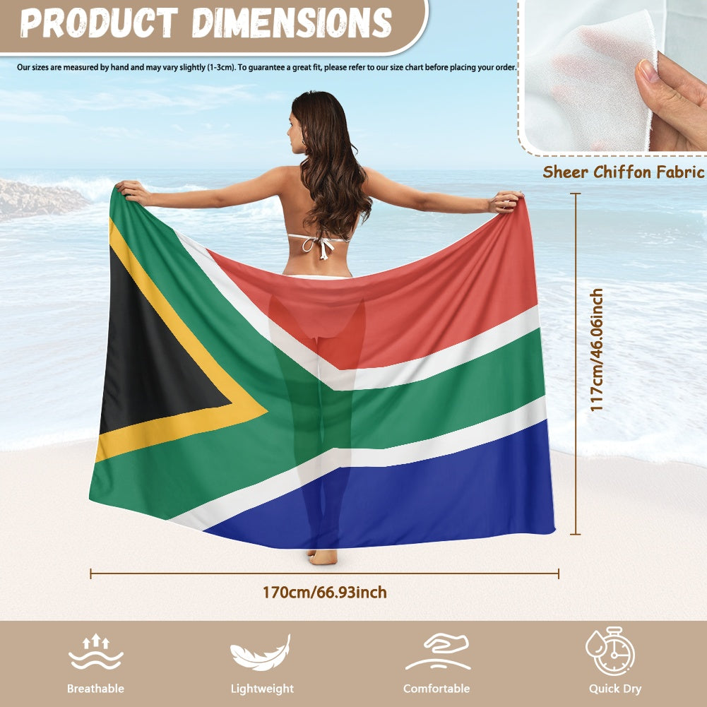 South Africa Flag Inspired Bikini Cover-Up