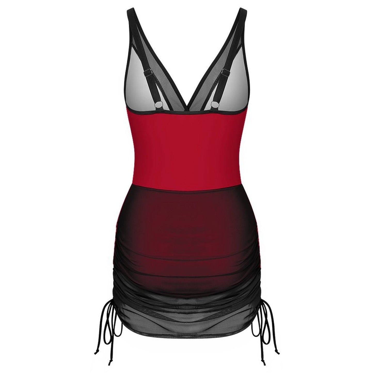 Texas Flag Inspired Women's Mesh Plunge One-Piece Swimsuit