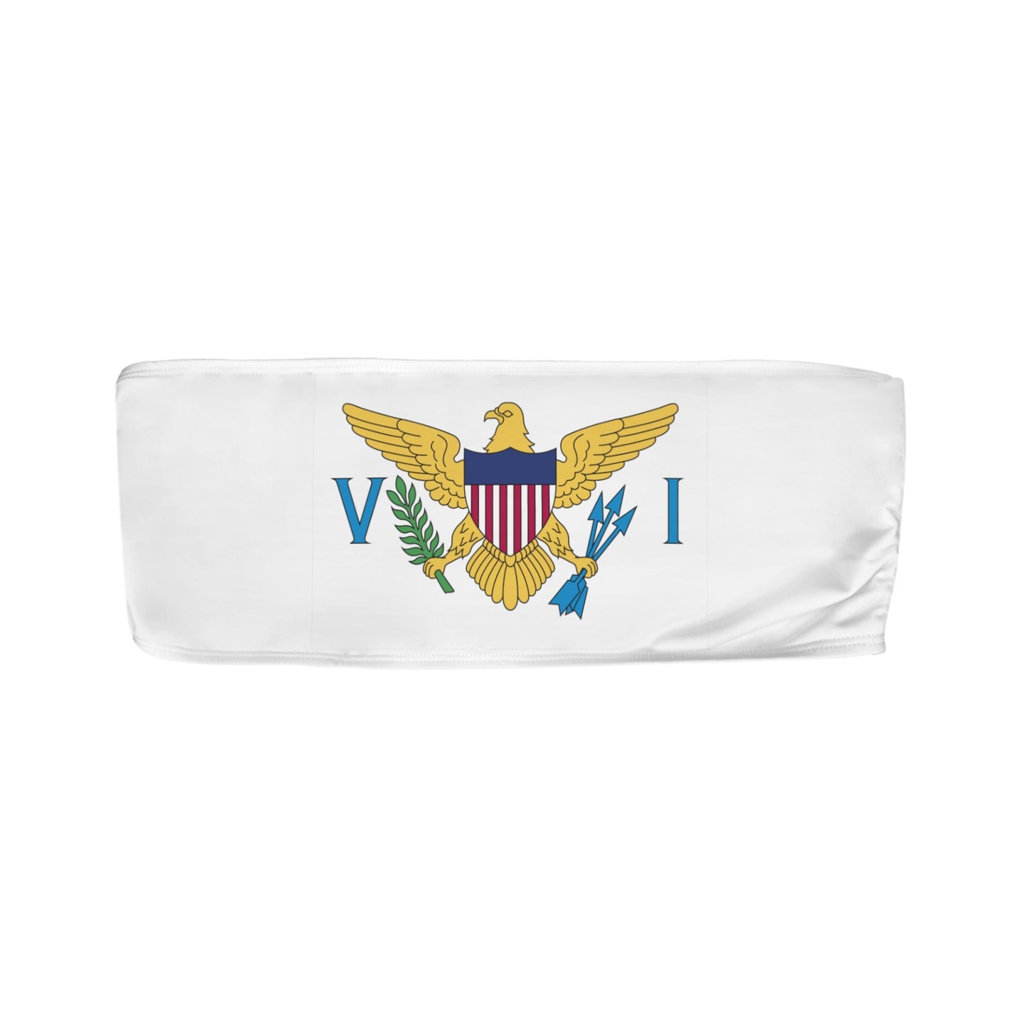 Virgin Islands Flag Inspired Bandeau Tube Bikini Top
