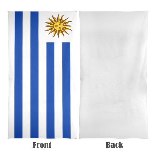Uruguay Flag Beach Towel 31"x71" (Made in USA)
