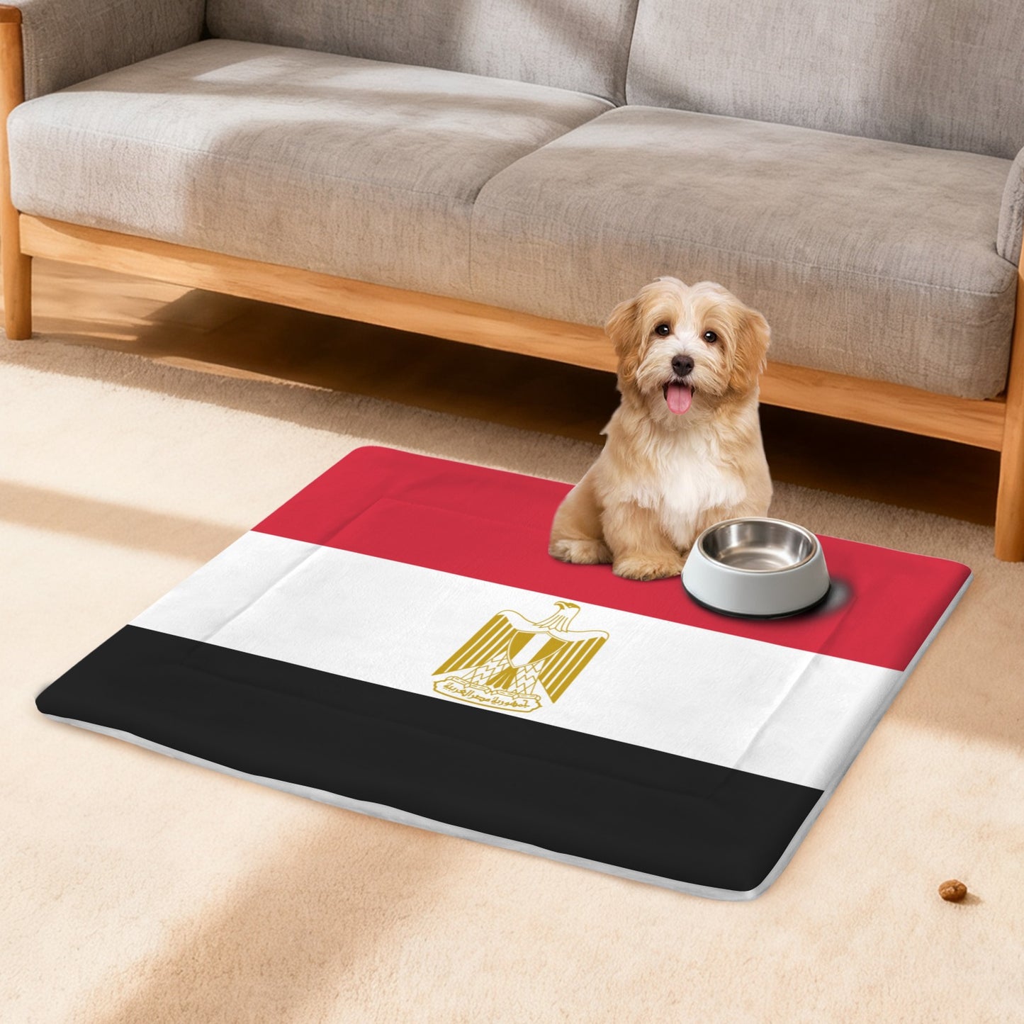 Egypt Flag Inspired Pet Mat 25x18inch (Made in the USA)