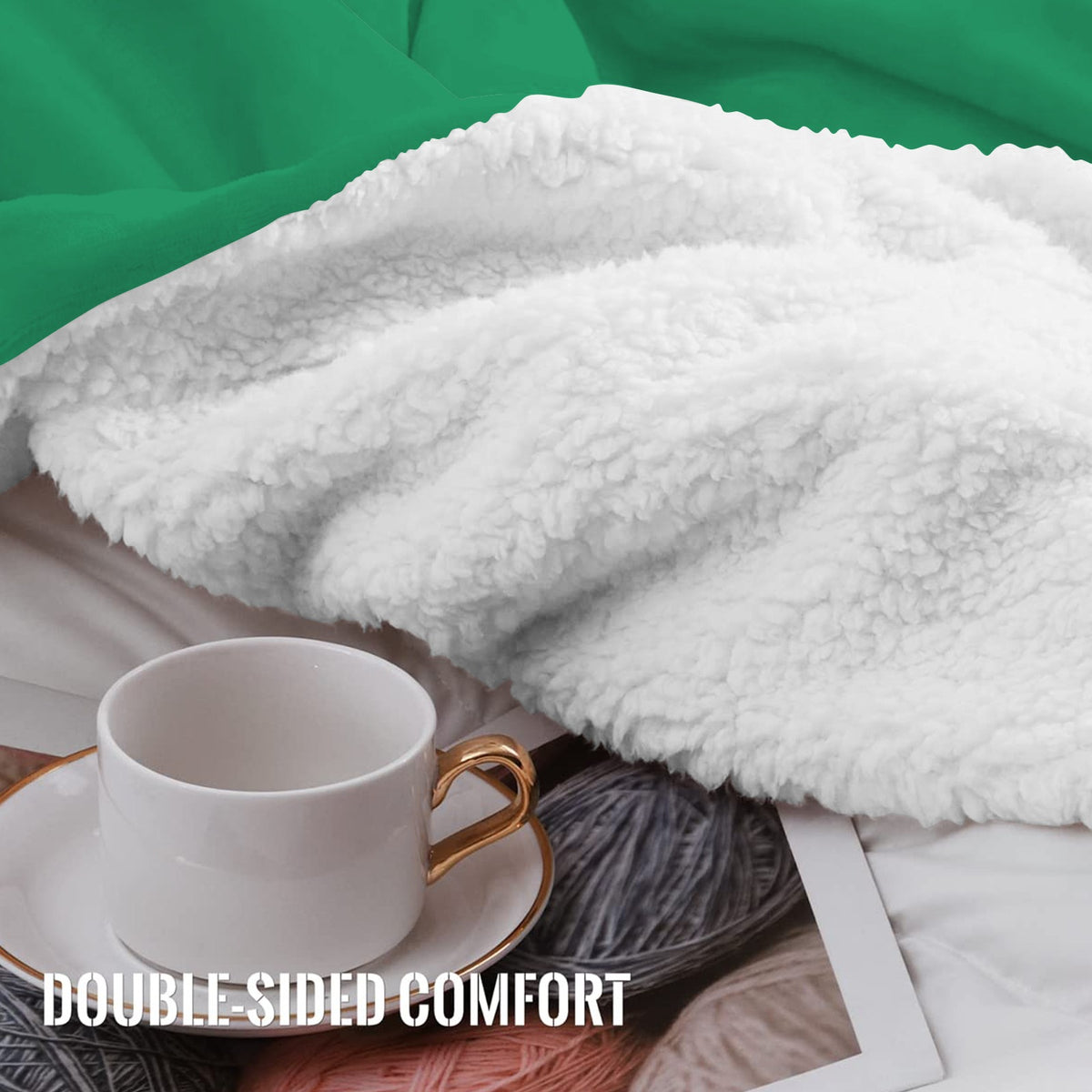 Brazil Flag Inspired Sherpa Fleece Blanket 90" x 108" | Prtinted in the USA