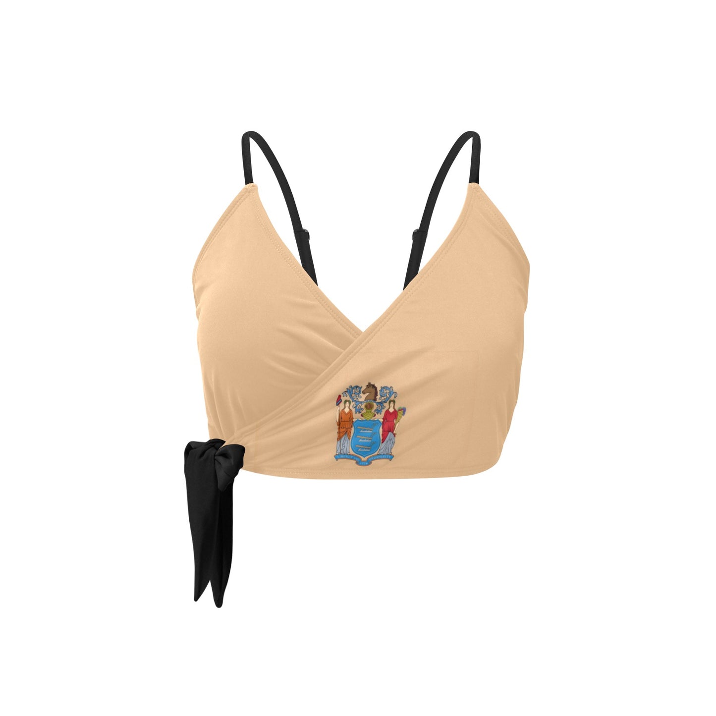 New Jersey Flag Inspired Knot Side Bikini Top