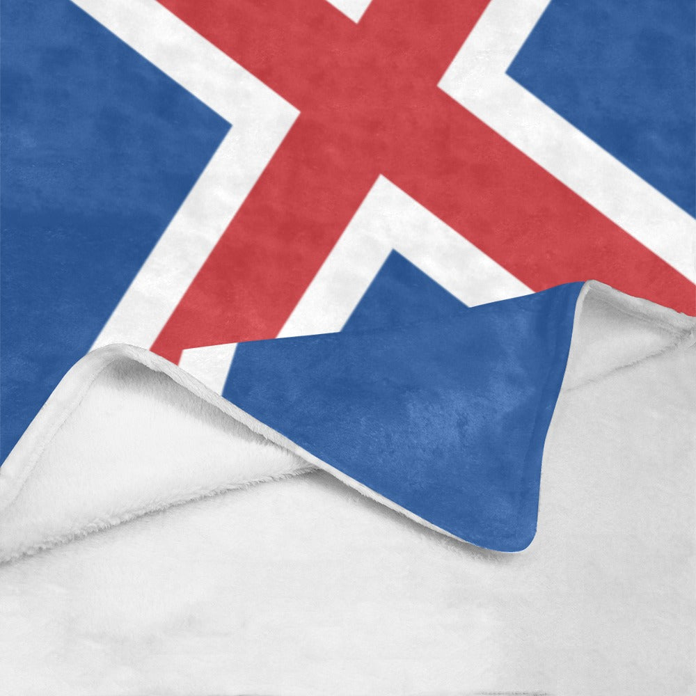 Luv My Flag blanket featuring bold, colorful cross design.