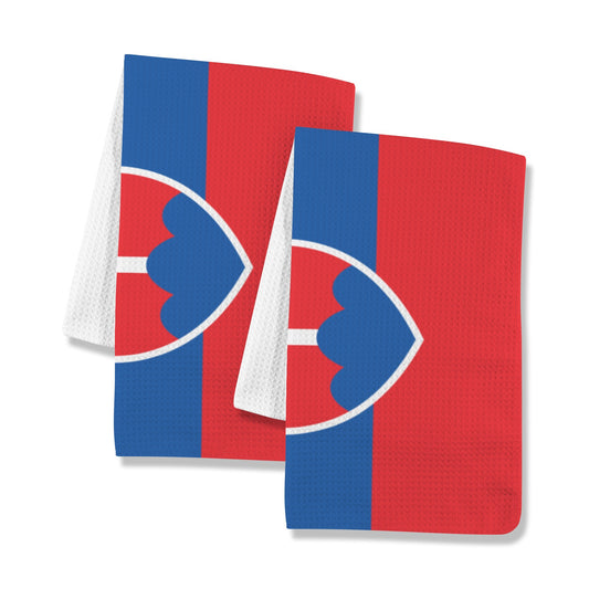 Slovakia Flag Inspired Kitchen Towel 40X60cm (Pack of 2) | Printed In the USA