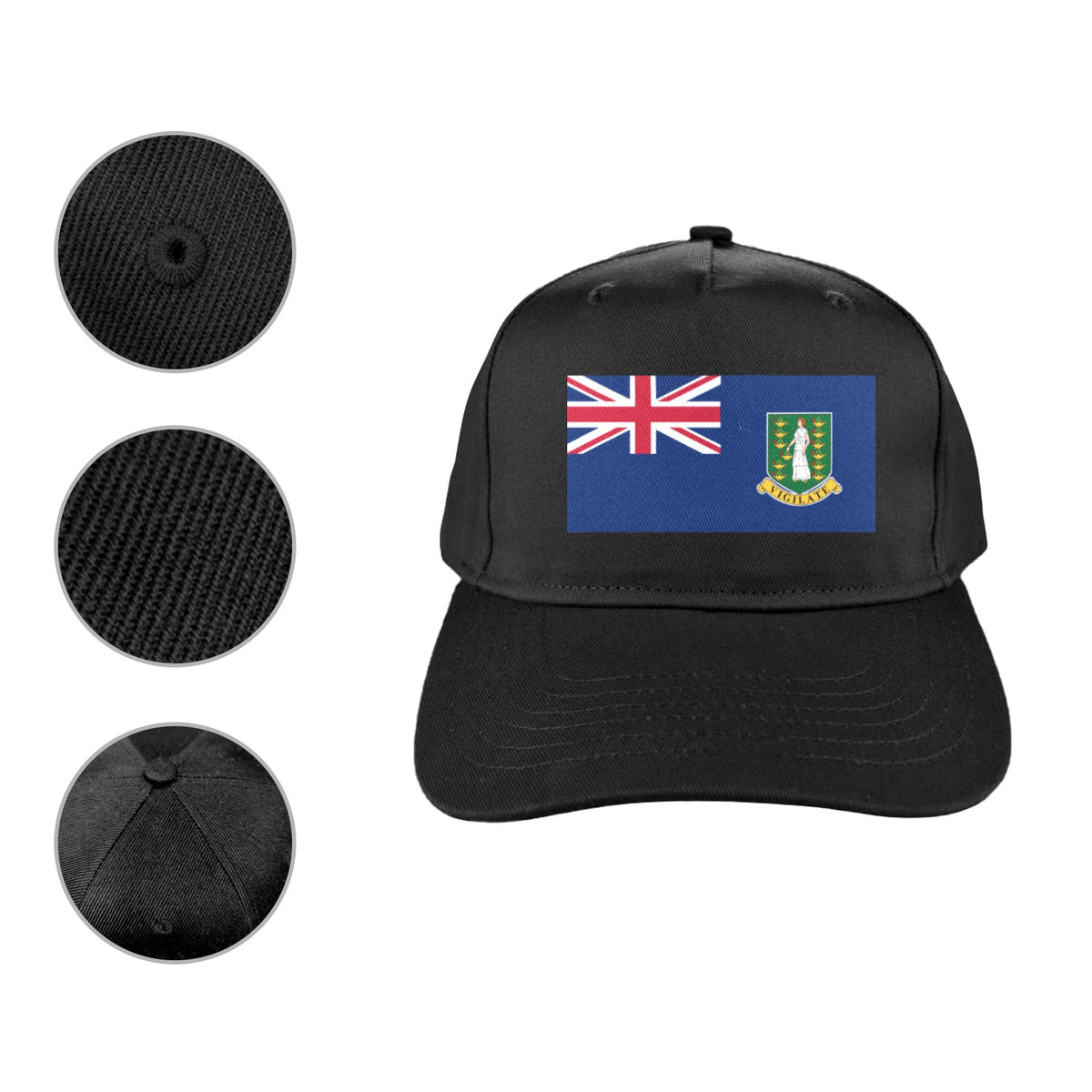Virgin Islands Flag (British) Baseball Cap | Printed in the  USA