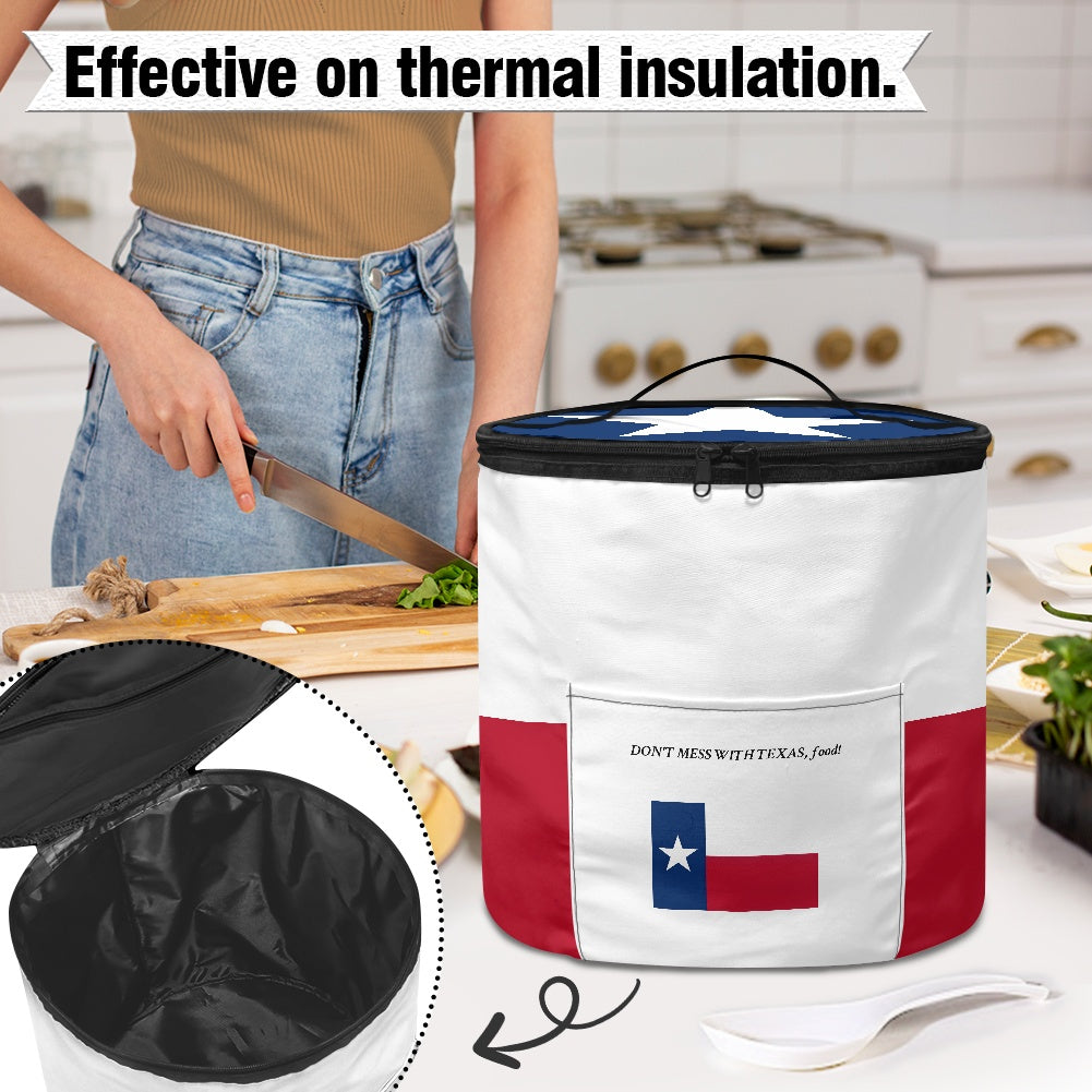Texas Flag Inspired "Don't Mess With Texas Food" Electric Pressure Cooker Insulation Bag
