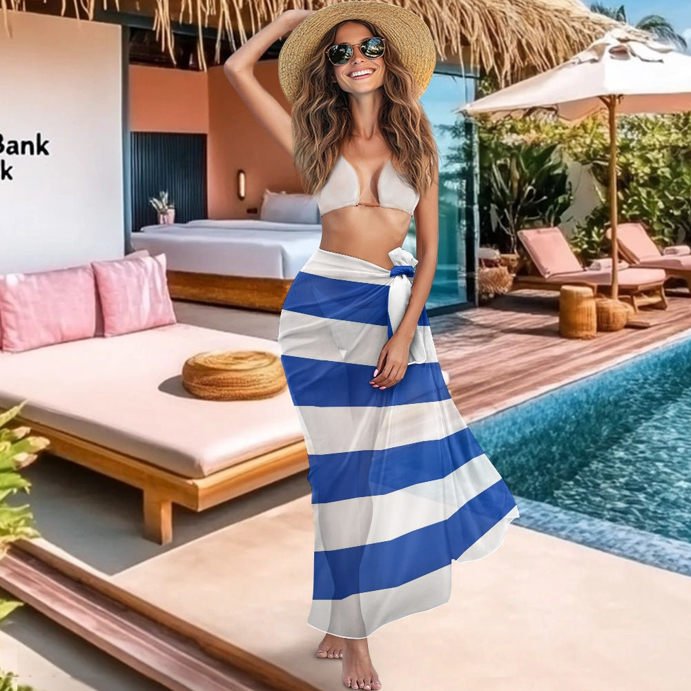 Uruguay Flag Inspired Bikini Cover-Up