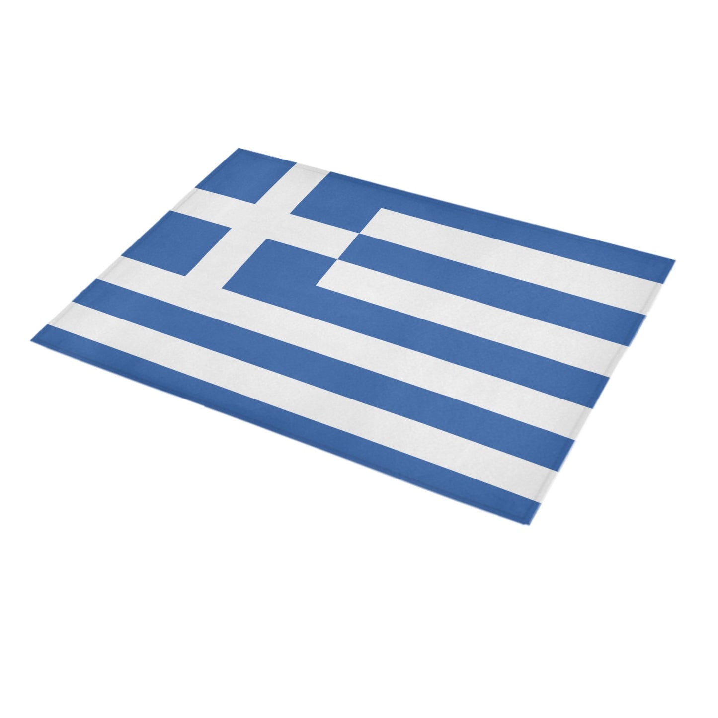 Greece Flag Inspired Doormat 30" x 18" (Sponge Material)