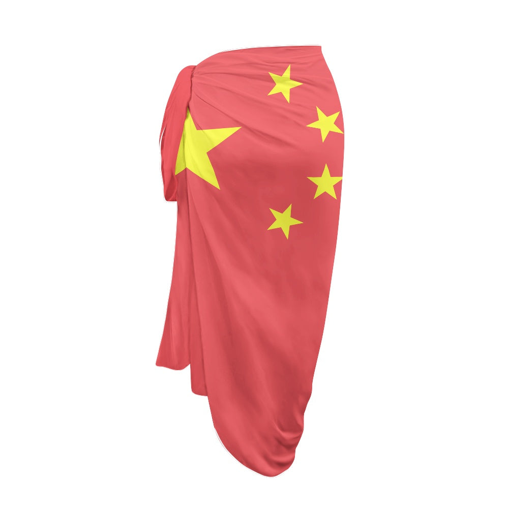 China Flag Inspired Bikini Cover-Up