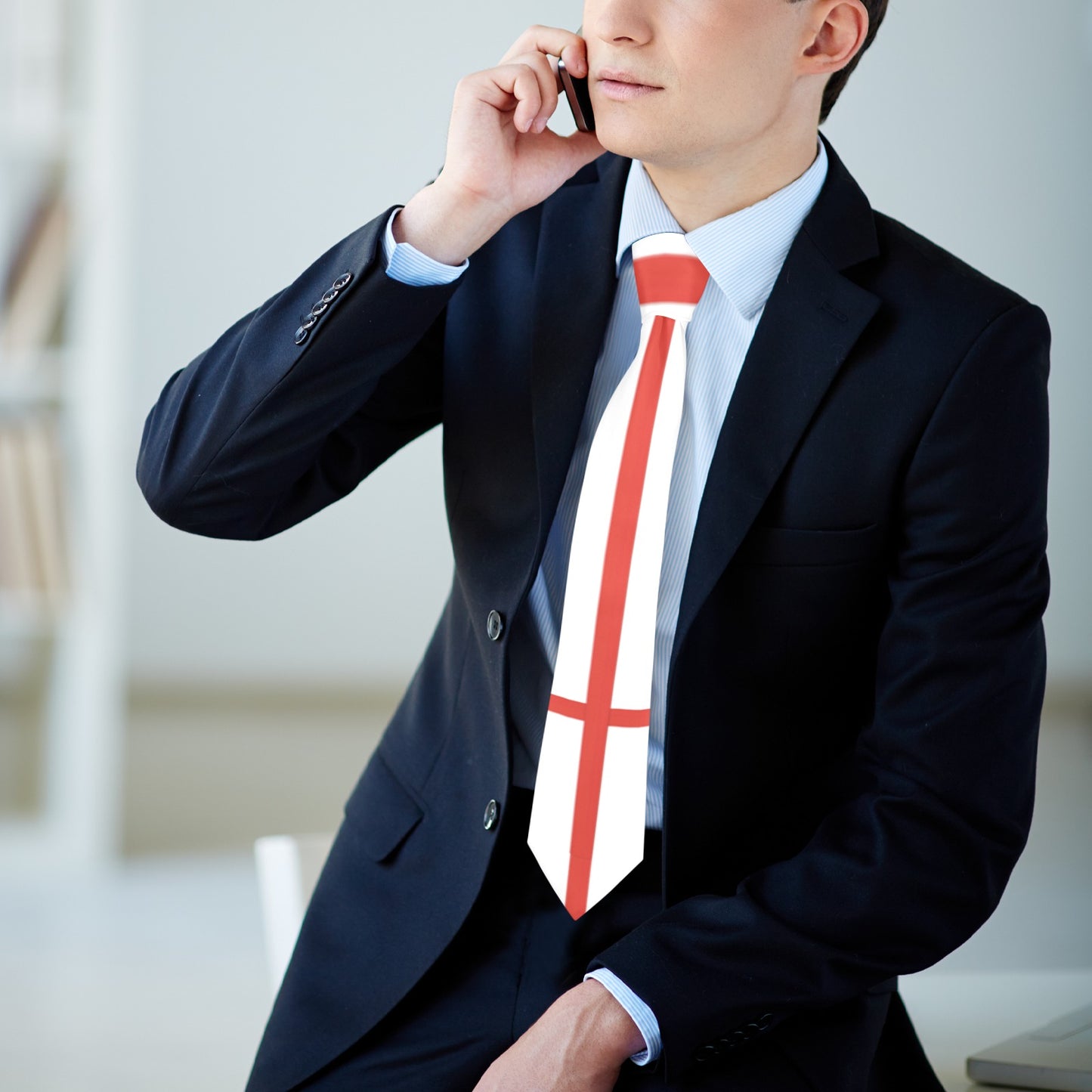 England Flag Inspired Classic Necktie (Two Sides)