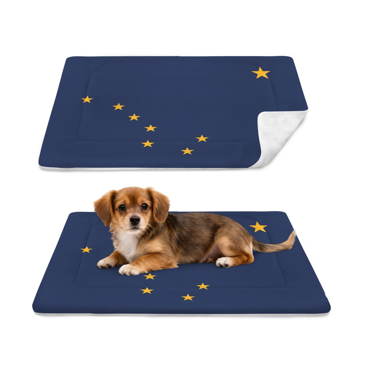 Alaska Flag Inspired Pet Mat 25x18inch (Made in the USA)