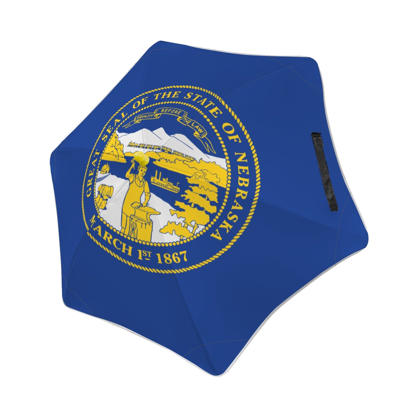Nebraska Flag Inspired Kids Safe Round Corner Umbrella