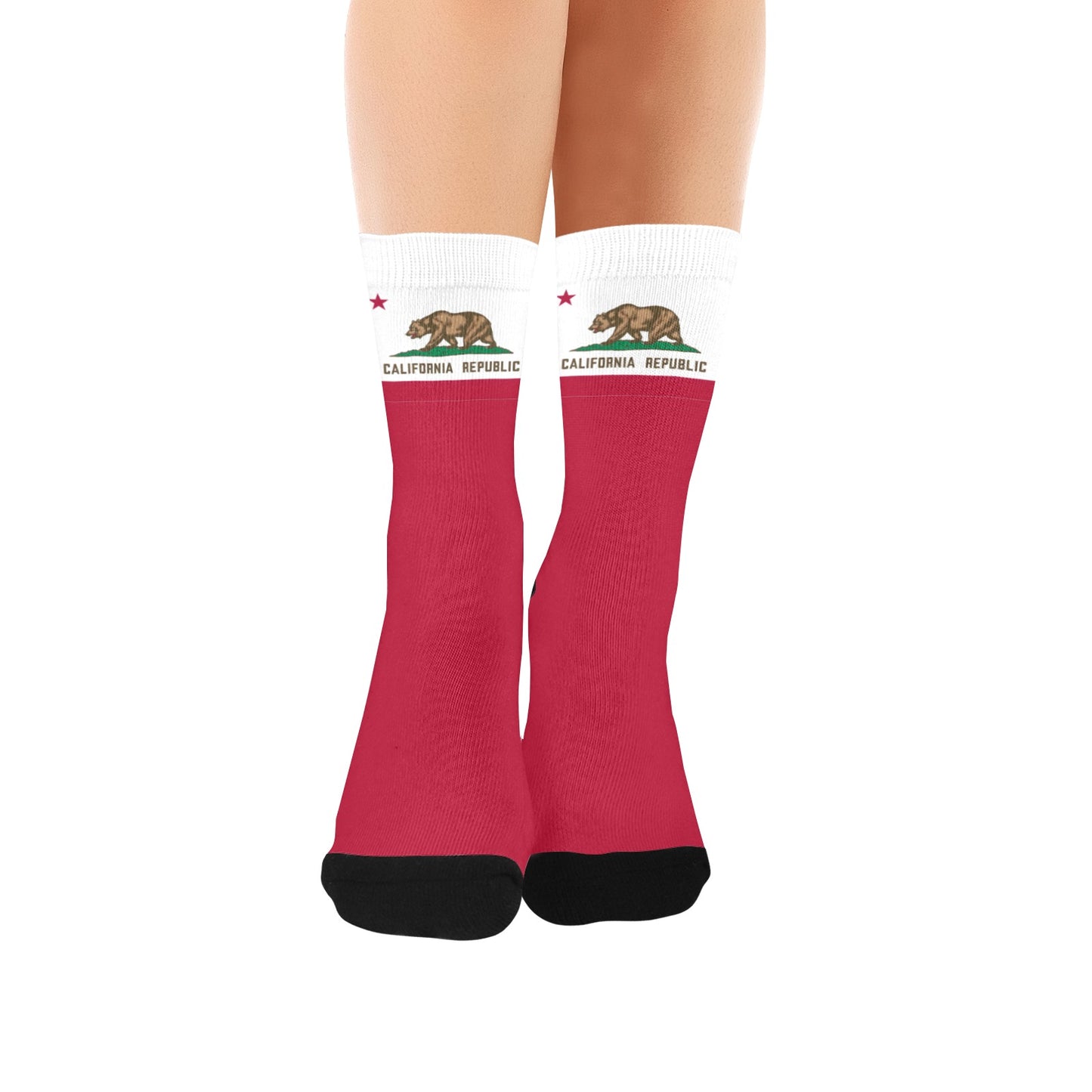 California Flag Inspired Women's Custom  Socks | Ships from USA