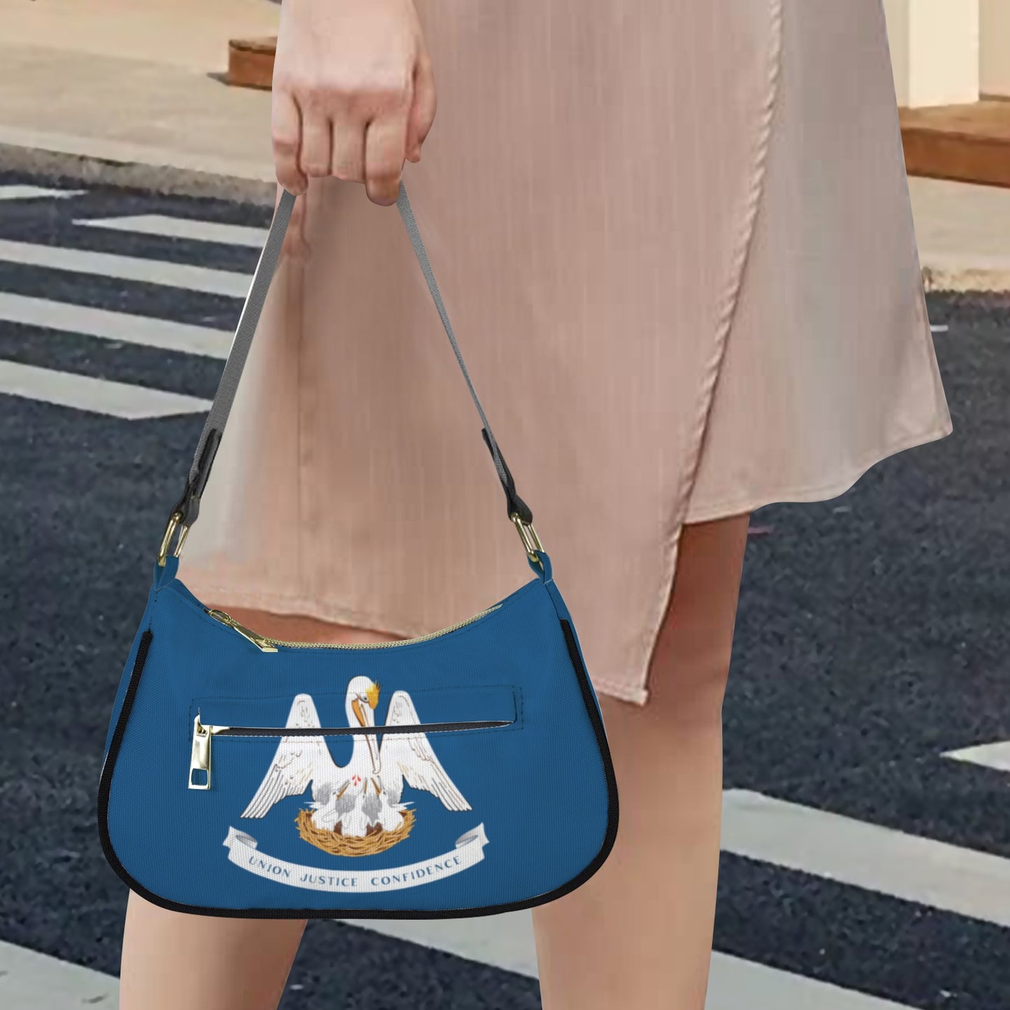 Louisiana Flag Inspired Women's Shoulder Bag