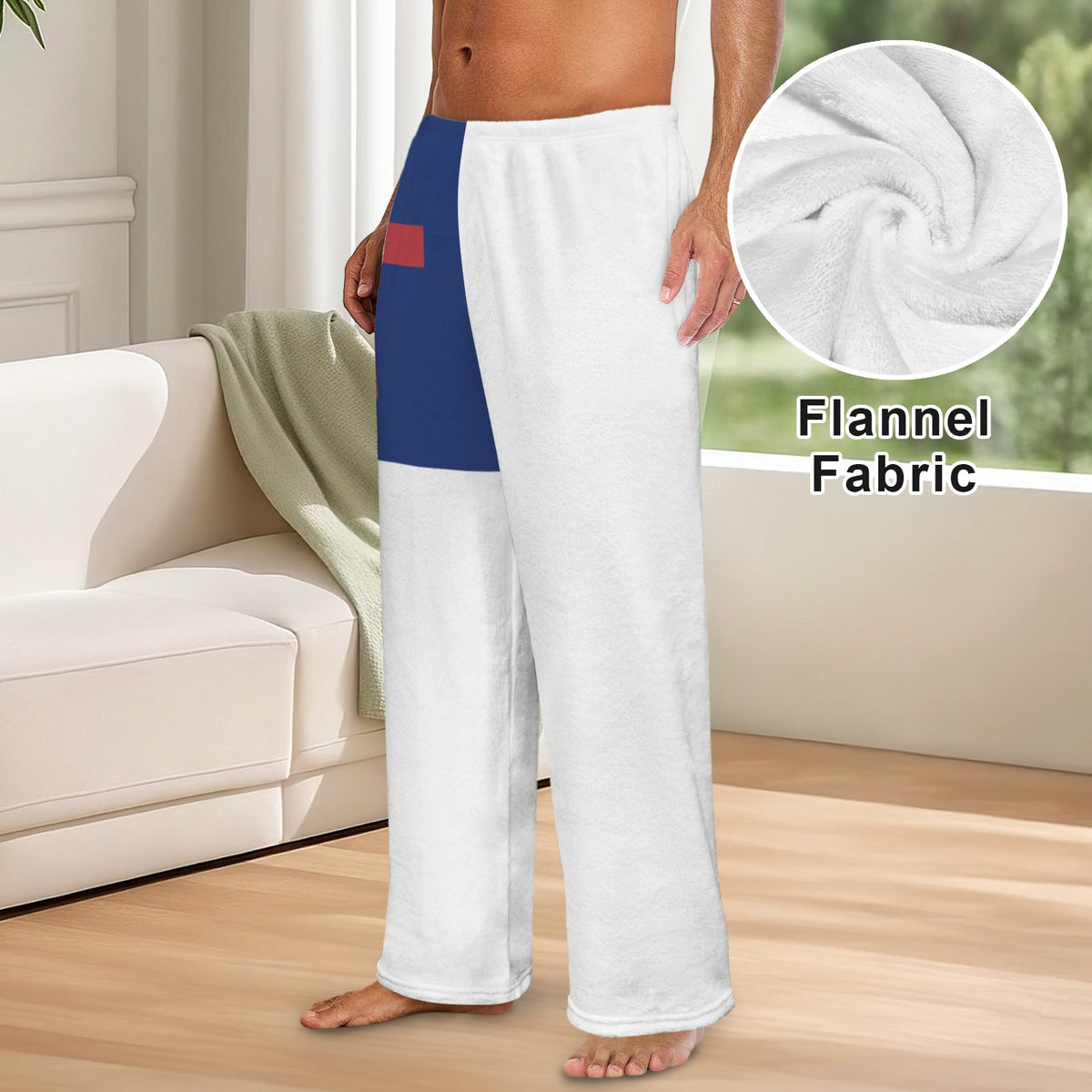 Christian Flag Inspired Men's Flannel Pajama Trousers Printed in the USA