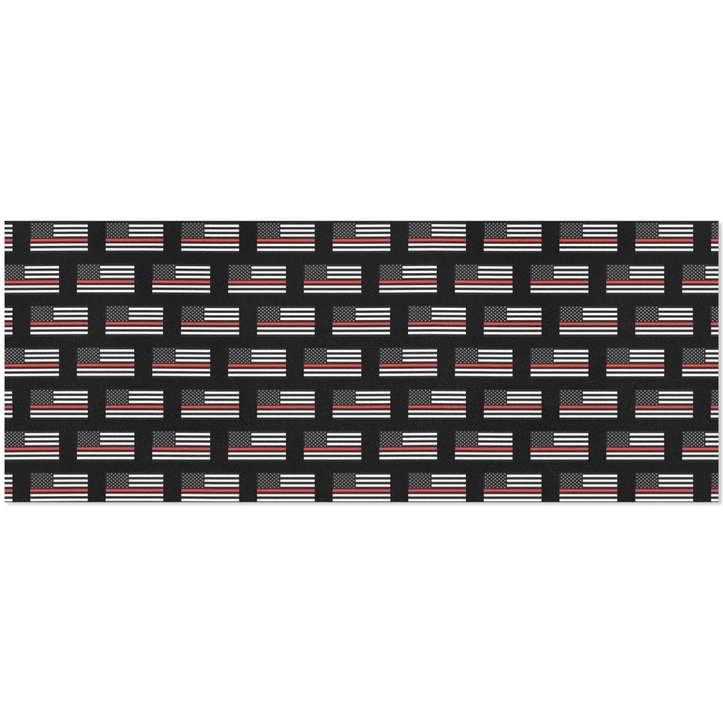Thin Red Line Flag Inspired Custom Gift Wrapping Paper 58"x 22.5" (4 Rolls)
