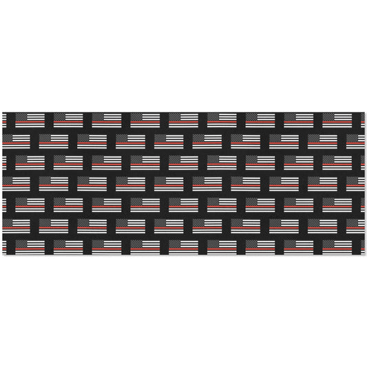 Thin Red Line Flag Inspired Custom Gift Wrapping Paper 58"x 22.5" (4 Rolls)