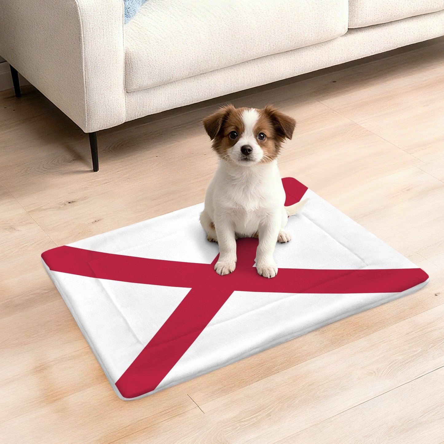 Alabama Flag Inspired Pet Mat 25x18inch (Made in the USA)