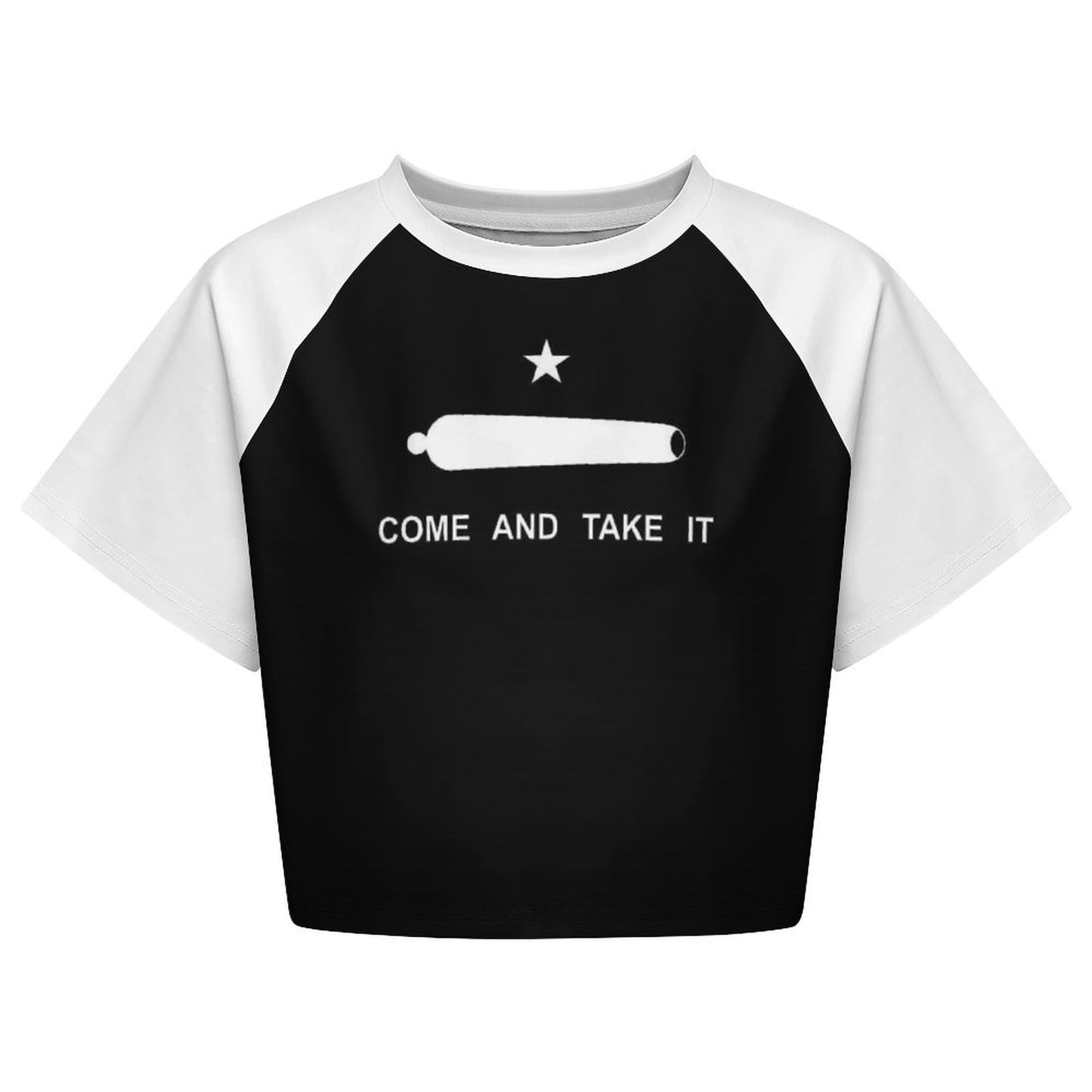 Come and Take It Flag Inspired Women's Cropped Shirt