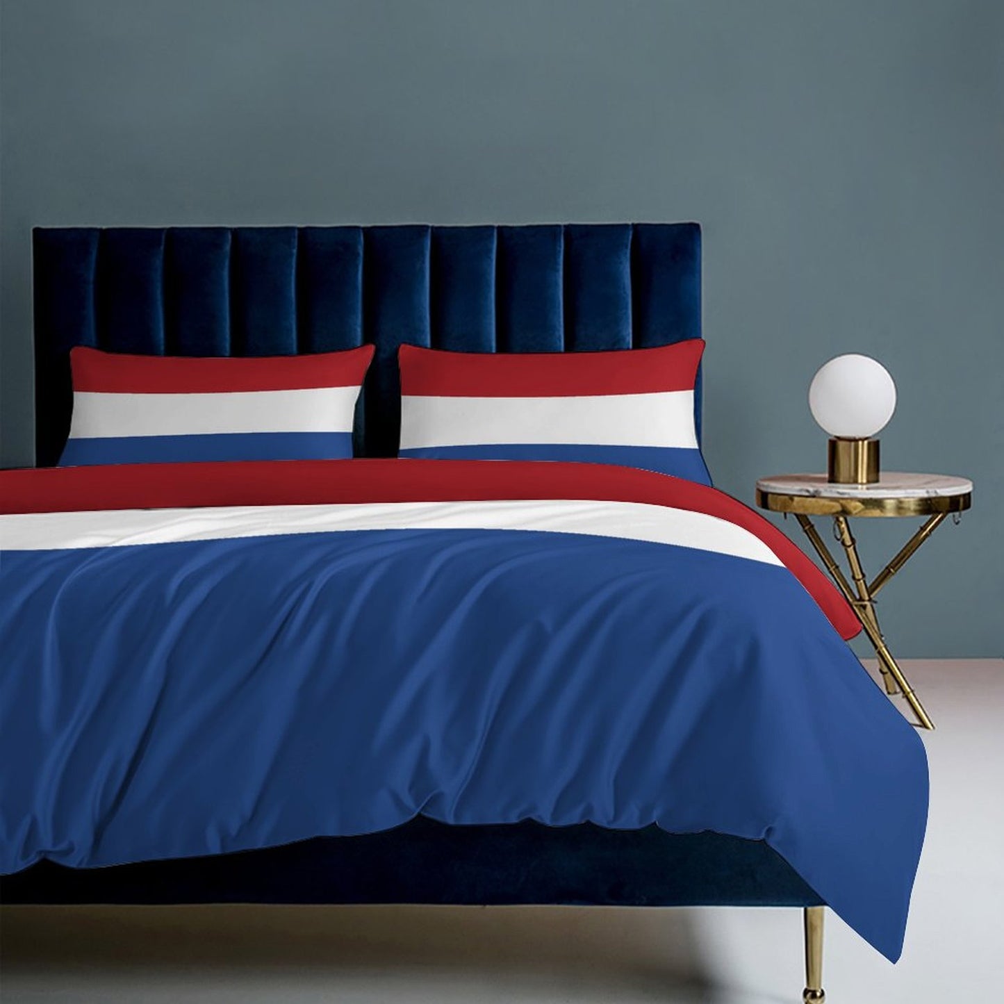 Netherlands Flag Inspired 3-Piece Bedding Set (1 Duvet Cover + 2 Pillow Shams) – 102"×90"