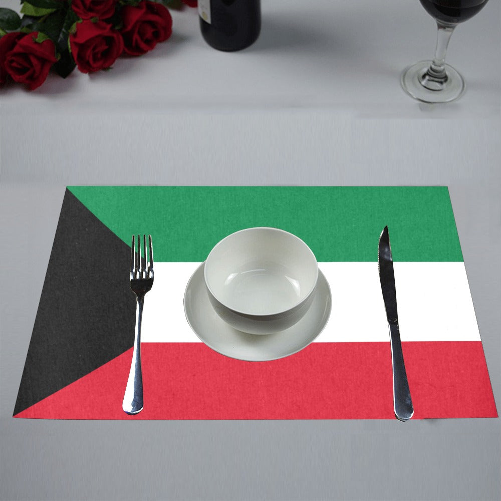 Kuwait Flag Placemats 12" x 18" (Set of 6)