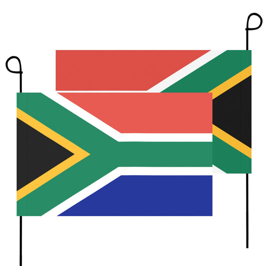 Two South African flags by Luv My Flag, displayed together.