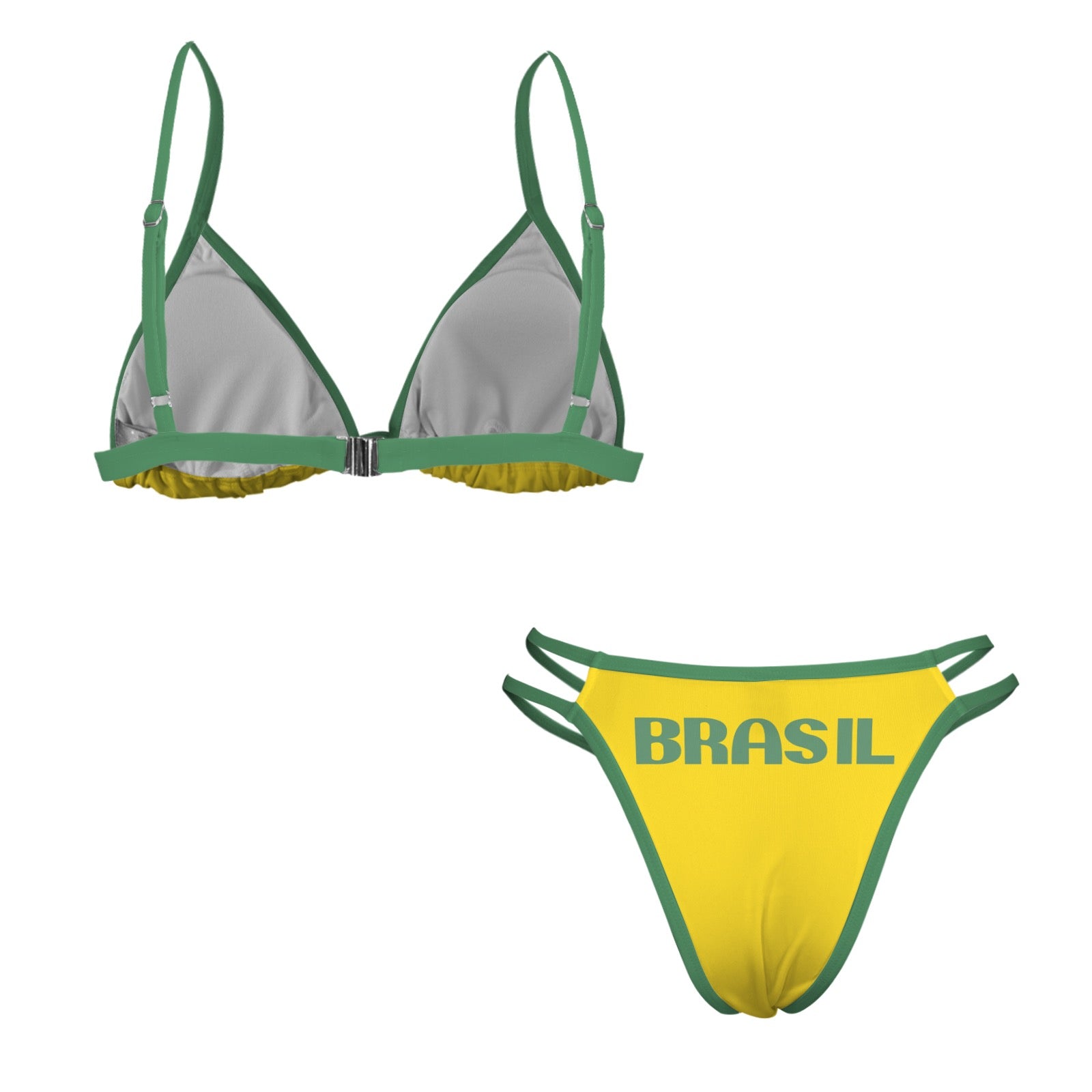 brazil flag 6000 V Neck Triangle Bikini Sets - Luv My Flag