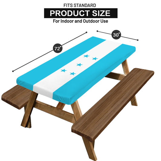 Honduras Flag Picnic Table Cover (72" x 30") (Made in the USA)