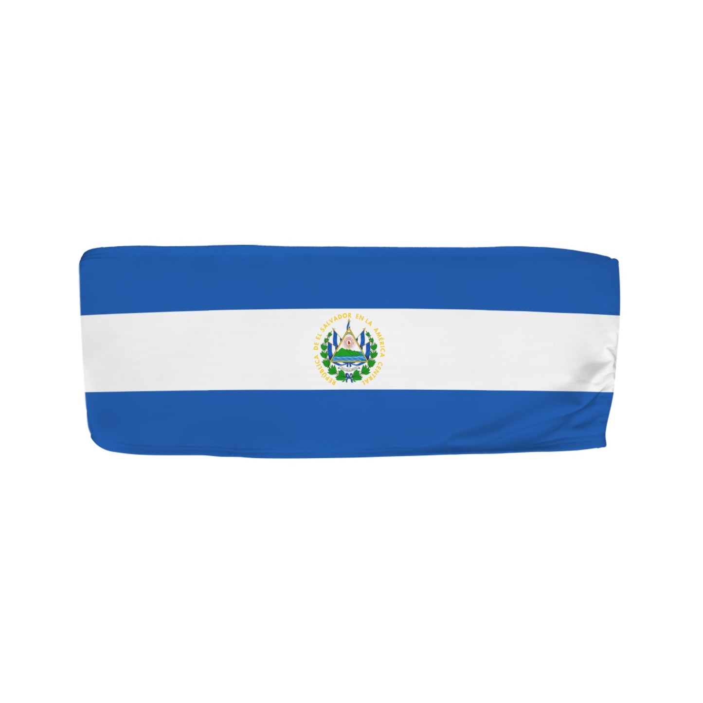 El Salvador Flag Inspired Bandeau Tube Bikini Top