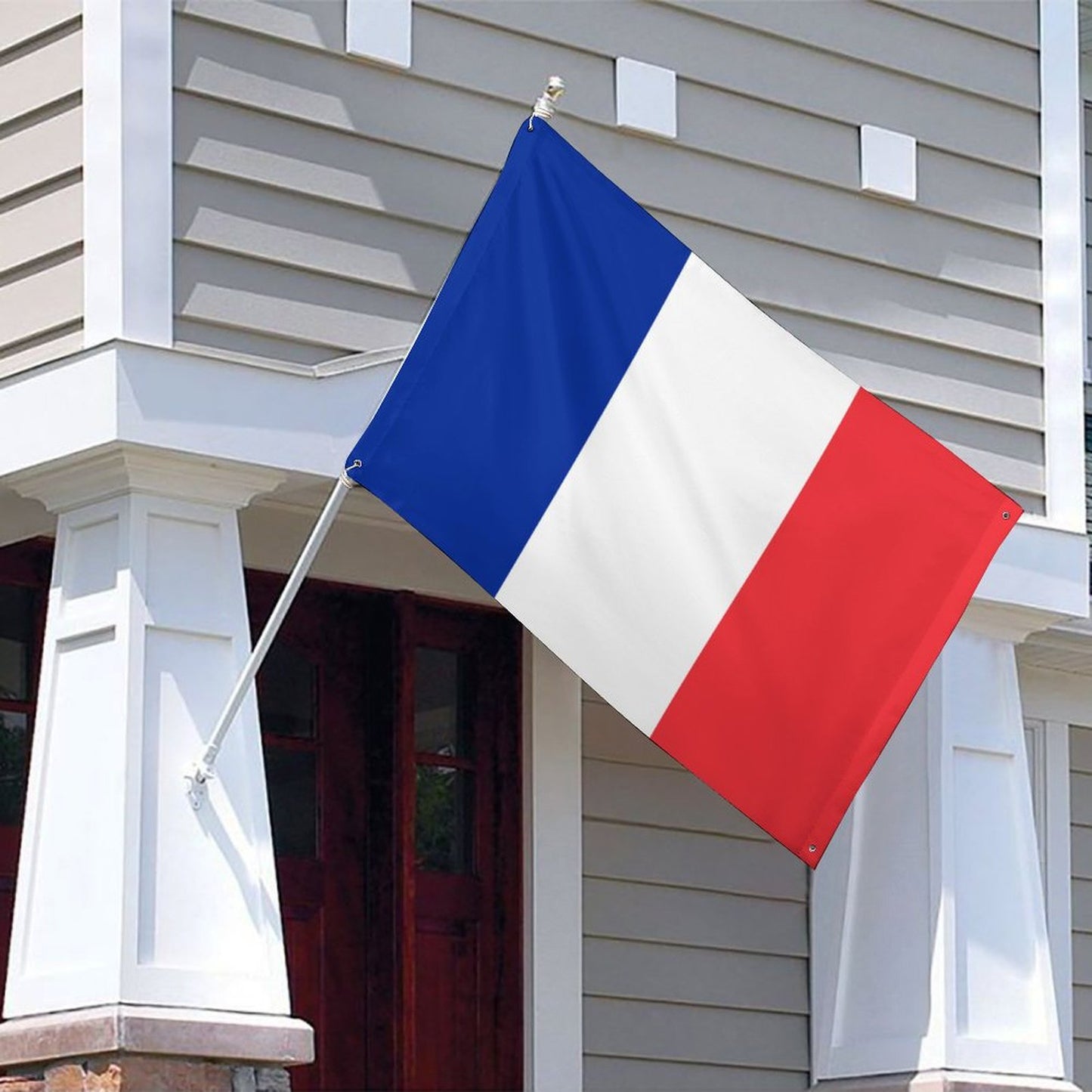 France Flag Inspired Wall Mount Flag with Four Grommets (35x59 in)
