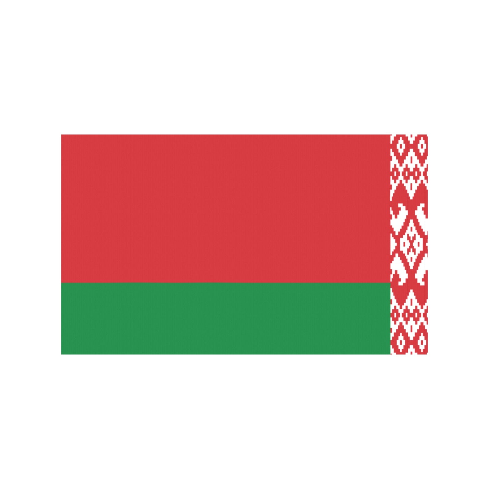 Luv My Flag: Belarus flag with red, green, pattern.