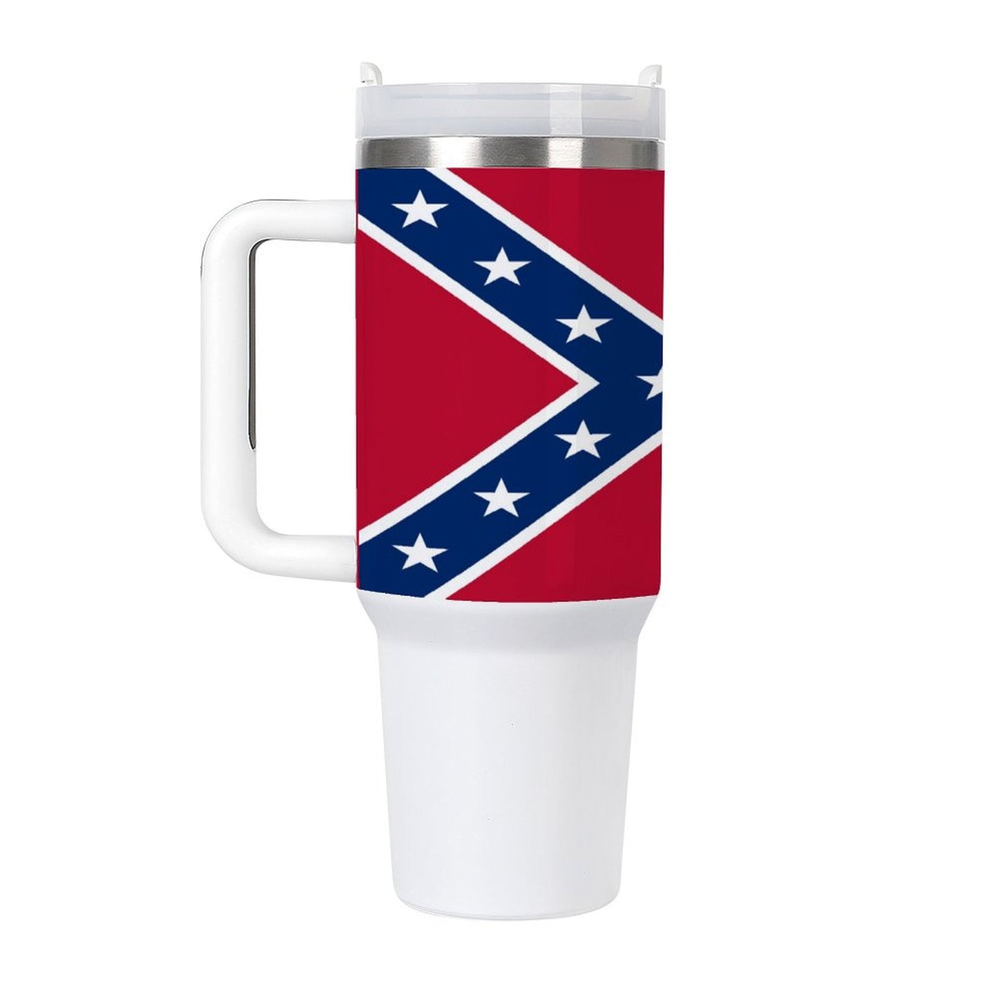Confederate Battle Flag Design 40 oz Stainless Steel Tumbler (Made in USA)