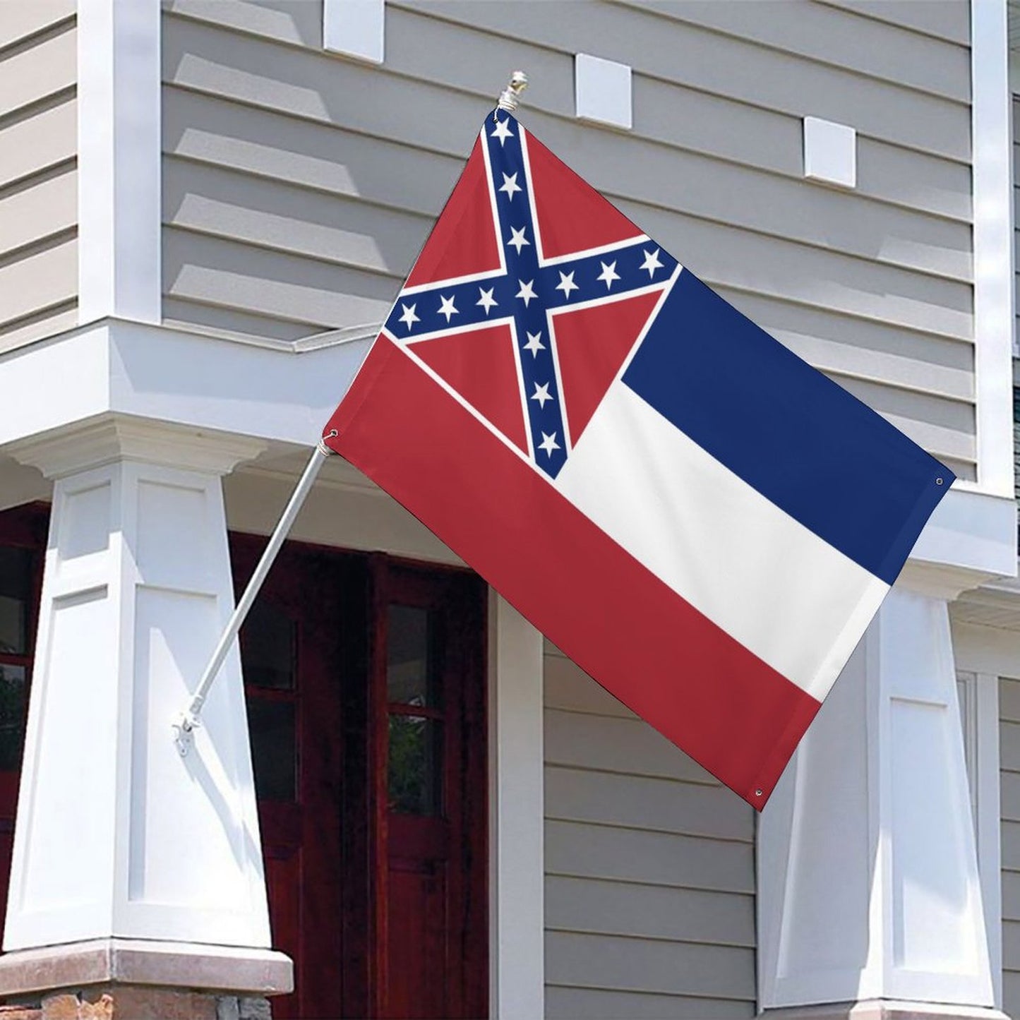 Mississippi (retired) Flag Inspired Wall Mount Flag with Four Grommets (35x59 in)